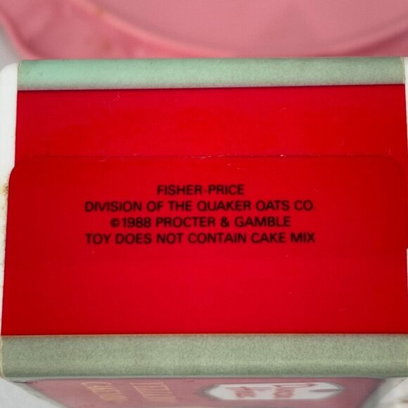 Fisher Price Baking Duncan Hines Cake Plate Bowl Spoon Spatula Vintage 1987-1988 - Picture 9 of 12